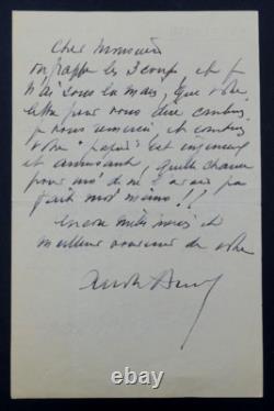 André BRULÉ LETTRE AUTOGRAPHE SIGNÉE, EXCELSIOR