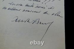 André BRULÉ LETTRE AUTOGRAPHE SIGNÉE, EXCELSIOR