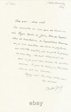 André GIDE Correspondance de 8 lettres autographes et signées