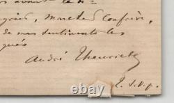 André Theuriet, Poème autographe signé Octobre lettre autographe signée 1877
