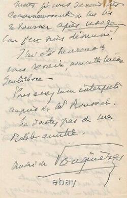 André de FOUQUIÈRES manuscrit autographe signé Inde Kapurthala et lettre
