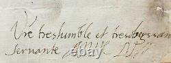 Anne d'ESTE Reine-mère de la Ligue Rare lettre autographe signée à Guise