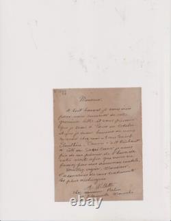 Année 1898. Lettre autographe signée. Adolphe Léon Willette. Texte. Montmartre
