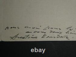 Antoine Bourdelle Lettre autographe signée de deuil à François Thiebault 1924