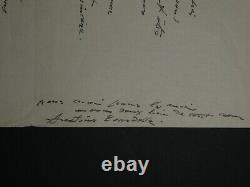 Antoine Bourdelle Lettre autographe signée de deuil à François Thiebault 1924