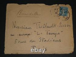 Antoine Bourdelle Lettre autographe signée de deuil à François Thiebault 1924