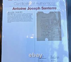Antoine Joseph Santerre Lettre Autographe Signée Authentifié Avec Adresse