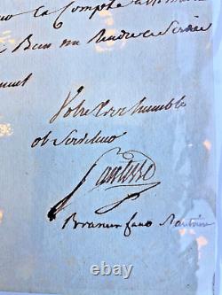 Antoine Joseph Santerre Lettre Autographe Signée Authentifié Avec Adresse