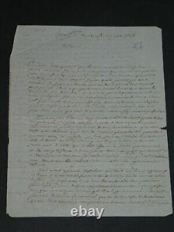 Antoine MÉTRAL LETTRE AUTOGRAPHE SIGNÉE Chambéry, 17 avril 1838