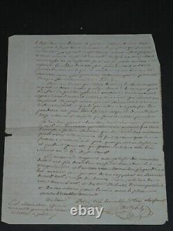 Antoine MÉTRAL LETTRE AUTOGRAPHE SIGNÉE Chambéry, 17 avril 1838