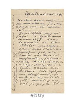 Antonin ARTAUD / Lettre autographe signée / Drogue / Héroïne / Apocalypse / Art