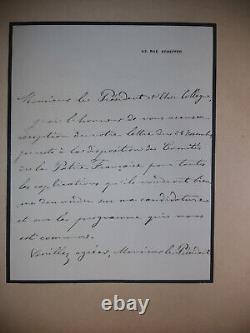 (Aragon) Louis Andrieux Lettre autographe signée