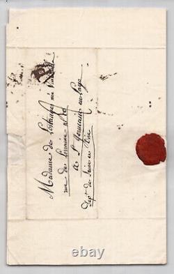Armand de Lostanges Lettre autographe à sa mère j'ai vu ma compagnie 1813