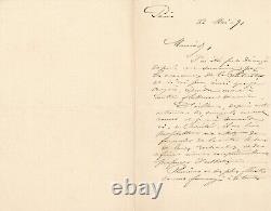 Art Léon LHERMITTE belle lettre autographe signée sens de sa peinture