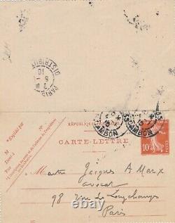 Art SEM exposition 1910 galerie diorama intéressante lettre autographe signée