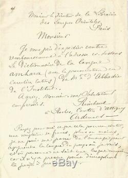 Arthur RIMBAUD Lettre autographe signée à sa famille. Aden 18 novembre 1885