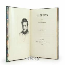 Auguste Barbier LES IAMBES Originale 2 lettres autographes Reliure signée