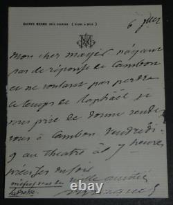 Auguste MAQUET, Romancier LETTRE AUTOGRAPHE SIGNÉE