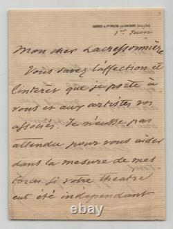 Auguste Maquet Lettre autographe signée