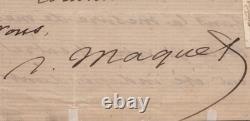 Auguste Maquet Lettre autographe signée