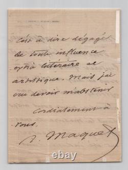 Auguste Maquet Lettre autographe signée
