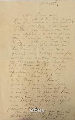 Auguste RENOIR / Lettre autographe signée / Ses peintures et son nouvel atelier