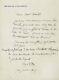 Auguste Rodin Lettre Autographe Signée. Le Penseur Offert à La Ville De Paris