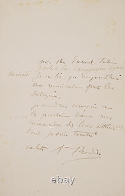 Auguste RODIN Lettre autographe signée à Hippolyte Durand-Tahier