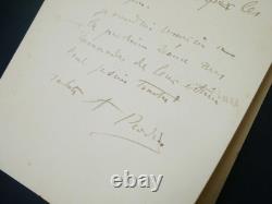 Auguste RODIN Lettre autographe signée à Hippolyte Durand-Tahier