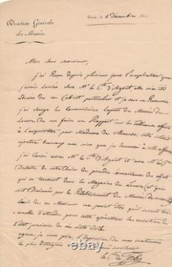 Auguste de Forbin lettre autographe signée Argout Villeneuve acquisition Louvre