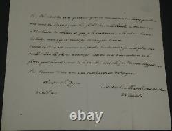 Augustin Candolle Lettre autographe signée à la faculté de Montpellier 1812