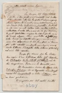 Augusto Conti, Philosophe Belle lettre autographe signée Liberté, foi etc