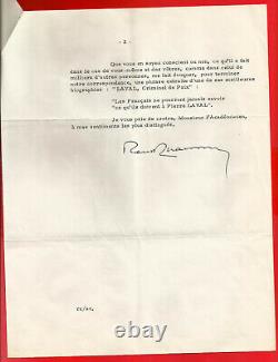 Ax2-lettre Tapuscrite Signe- R. De Chambrun- Joseph Kessel + Lettre Druon-1967