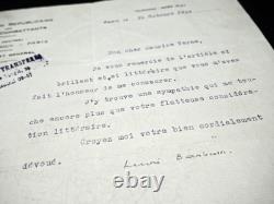BARBUSSE Henri Lettre Tapuscrite signée 1919