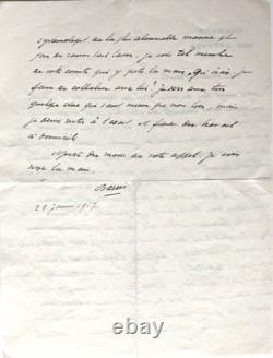 BARRES (Maurice) Lettres autographes signées, l'une de jeunesse, l'autre à Finot