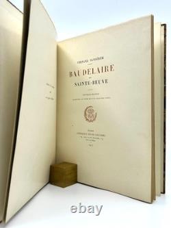 BAUDELAIRE et Sainte-Beuve Lettres autographes signées Vandérem Schuck