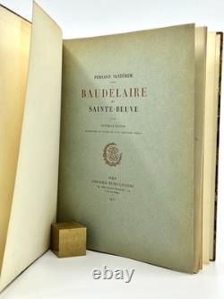 BAUDELAIRE et Sainte-Beuve Lettres autographes signées Vandérem Schuck