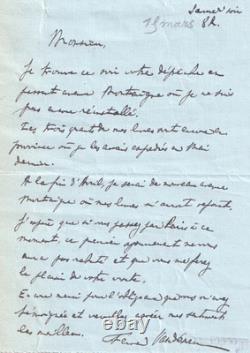 BAUDELAIRE et Sainte-Beuve Lettres autographes signées Vandérem Schuck