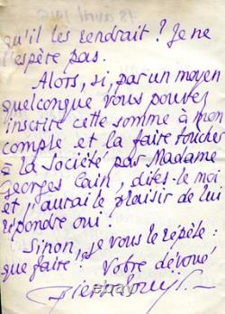 BELLE LETTRE AUTOGRAPHE SIGNEE par Pierre LOUYS en 1916