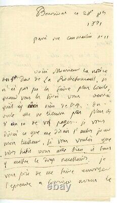 BOISSY D'AGLAS, François-Antoine de. Lettres Autographes Signées