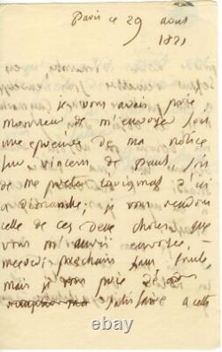 BOISSY D'AGLAS, François-Antoine de. Lettres Autographes Signées