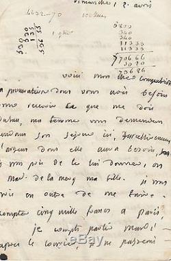 BOISSY D'ANGLAS Lettre autographe signée 1er empire lettre des cent jours