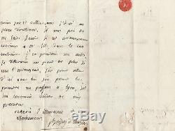 BOISSY D'ANGLAS Lettre autographe signée 1er empire lettre des cent jours