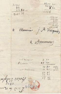 BOISSY D'ANGLAS Lettre autographe signée 1er empire lettre des cent jours