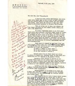 BRASSAI. Lettre dactylographiée Signée, 25 juin 1976 (Réf. G 5384)
