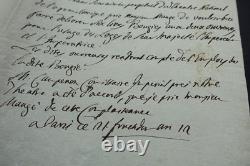 Barthélémy-André CAMERANI LETTRE AUTOGRAPHE SIGNÉE A Mr MAUGE, Paris, 1804