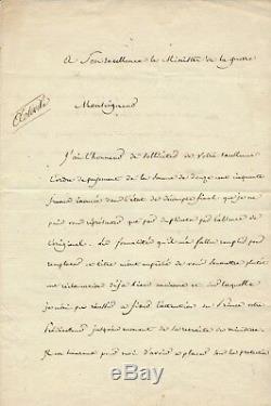 Belleteste orientaliste lettre autographe signée ordre paiement Egypte Napoléon