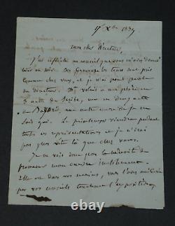 Benjamin ANTIER Lettre autographe signée 1837