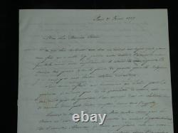 Benoît Fourneyron Lettre autographe signée Turbine Hydraulique Science 1837
