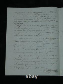 Benoît Fourneyron Lettre autographe signée Turbine Hydraulique Science 1837